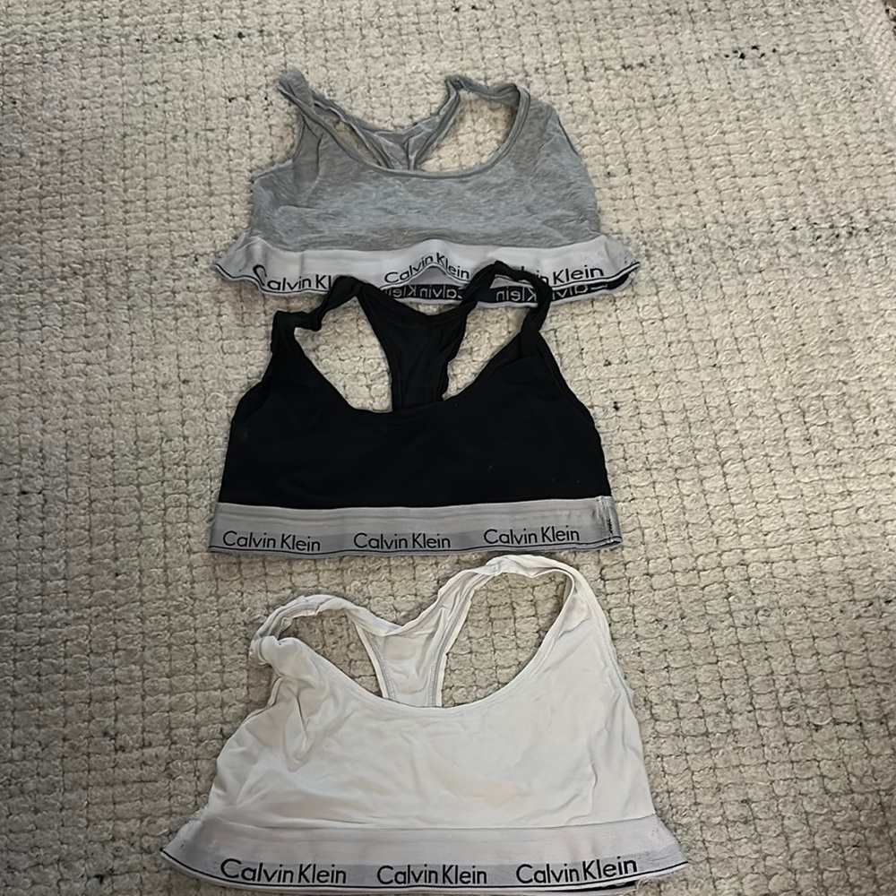 Calvin Klein Women's Intimates Bralette Set - Black, Gray, White